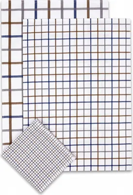 Produktbild von Extra saugfähiges Handtuch 50x70 Káro mix blau 3 Stück