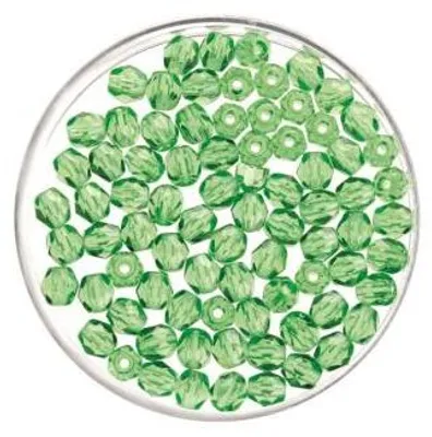 Produktbild von Glorex Glasschliff Perle 4 mm 100 Stück, grün