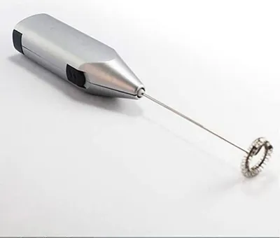 Produktbild von Elektrischer Milchaufschäumer – ABS + Metall – 21 x 3,6 cm – Edelstahlkopf