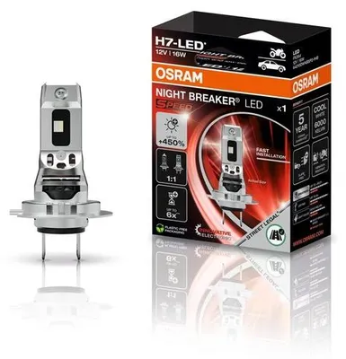Zdjęcie produktu dla OSRAM H7 Night Breaker LED SPEED 450 1x Moto