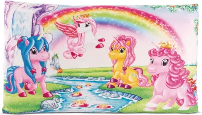 Produktbild von NICI Kissen Lissy PONY Einhorn 43x25cm Bunt - Flauschiges NICI Kuschelkissen für Kinder & Erwachsene, Kinderkissen für Zuhause, Kindergarten oder unterwegs - 49980