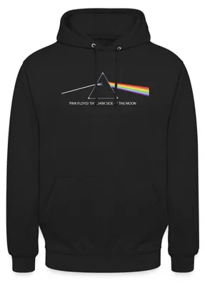 Produktbild von Spreadshirt Pink Floyd The Dark Side Of The Moon Mit Text Uni Hoodie, XL, Schwarz