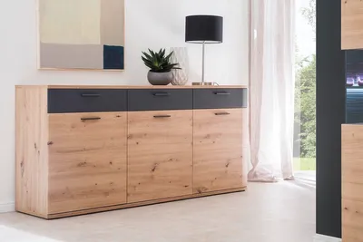 Produktbild von Sideboard HARPER MADANG BHT 180x85x43 cm braun Kommode Bürokommode