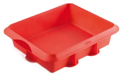 Image de Moule en silicone pour cuisson de lasagnes Lekue - 27 x 27 cm, rouge