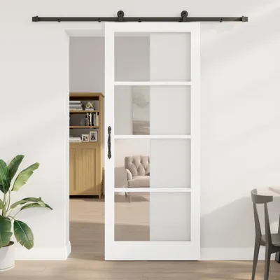 Produktbild von "2025"Cloris Schiebetür mit Schiebe-Set 'ORKDAL'Weiß 93x232 cm - Haustüren Moderne5232794