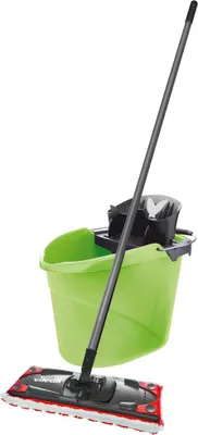 Productafbeelding van Vileda Ultramat 2-in-1 set, inclusief vloerwisser en emmer met persmechanisme, kleur: groen