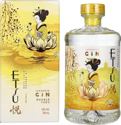 Produktbild von Etsu Gin DOUBLE YUZU Limited Edition 43% Vol. 0,7l in Geschenkbox
