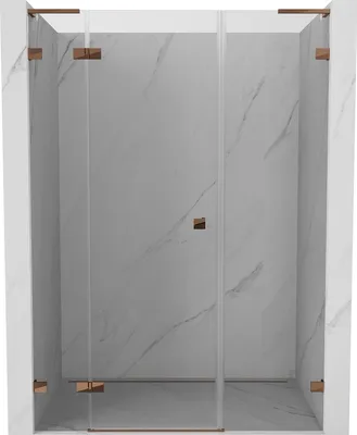 Produktbild von Mexen Lunar L links öffnende Duschtür 150 cm, transparent, Roségold - 834SL-150-050-60-00-L