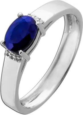Produktbild von Saphir Ring Silber 925 nat blauer Saphir 1.15ct nat Topase 18