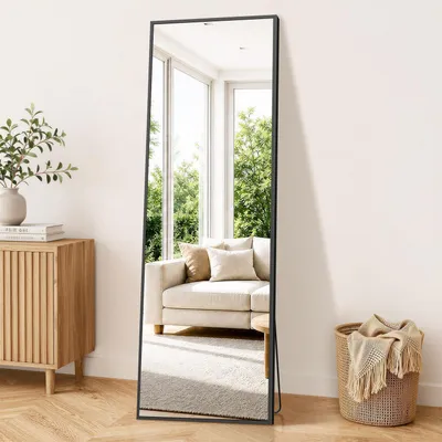 Produktbild von Ganzkörperspiegel 163x53cm Standspiegel Rechteckig Aluminium Splitterfest