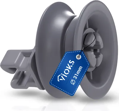 Produktbild von Korbrolle passend wie Bosch 00611666 00165313 Rad für Oberkorb Geschirrspüler