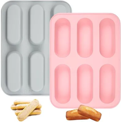 Produktbild von Ibenzoa® Silikon-Mini-Backformen Set (2) – Mini-Kuchen & Brot, 22×16×1,9 cm, Mulden 9,2×3,7 cm, lebensmittelecht, -40°C bis 260°C, antihaft