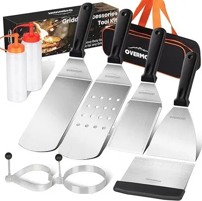 Produktbild von Edelstahl BBQ-Set, hochwertig, mit Thermometer, tragbar