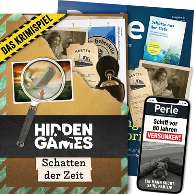 Produktbild von NEU Hidden Games Tatort - Schatten der Zeit - Deutsch - realistisches Krimispiel, spannendes Detektivspiel, Escape Room Spiel