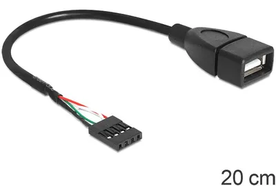 Produktbild von Delock USB-Kabel intern auf extern - USB (W)