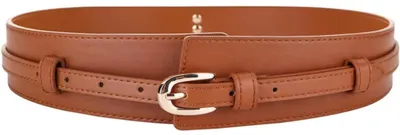 Zdjęcie produktu dla Damski pasek ZI-40028 - Elegancki Brązowy Dodatek KP40028