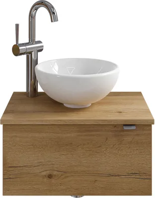 Produktbild von Pelipal Serie 6915 SET-044-004 Waschtisch mit Unterschrank bestehend aus: Keramik-Aufsatzbecken, Waschtischplatte, Waschtischunterschrank