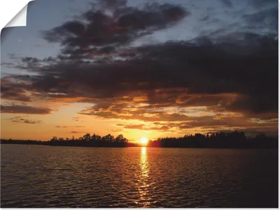 Produktbild von ARTland Poster Sonnenuntergang am See Größe: 60x45 cm