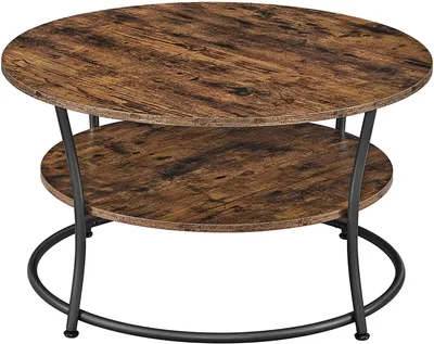 Produktbild von Kaffeetisch Rund MDF Metall Braun