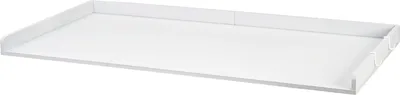 Zdjęcie produktu dla Blat SucceBuy do pralki i suszarki (137 x 69,9 cm) z podwyższoną krawędzią i haczykami, idealny do organizacji i przechowywania w szafie na pranie, spiżarni lub jako blat kuchenny, nośność do 113 kg, biały