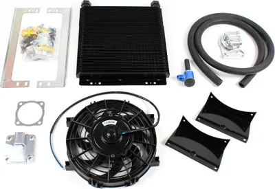 Immagine prodotto di Radiatore dell'olio con set di ventole da 9" Kit 96 file per VW Bus T1 T2 Maggiolino Ghia Kübel Tipo 3