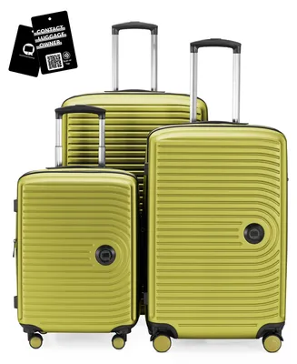 Immagine prodotto di Hauptstadtkoffer MITTE - Set bagagli 3 valigie di diverse dimensioni + etichetta digitale per bagagli, trolley da viaggio con espansione XL Set valigie Bagagli da stiva ,Farn