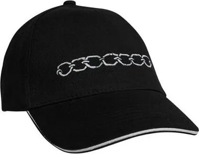 Produktbild von Baseballcap mit Einstickung Kette 68115 versch. Farben Color - schwarz