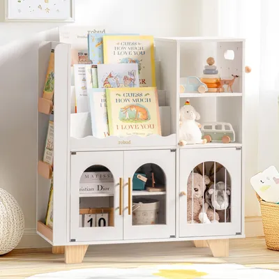Produktbild von Kinderbuchregal mit 6 Regalen, Weiß