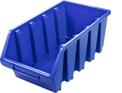 Produktbild von Sichtlagerbox 4 | HxBxT 15,5x20,4x34cm | Polypropylen | Blau