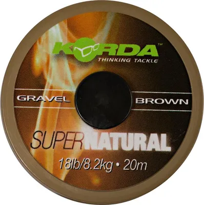 Produktbild von Korda Super Natural 25lbs 20m - Vorfachschnur, Farbe:Gravel (Kies)