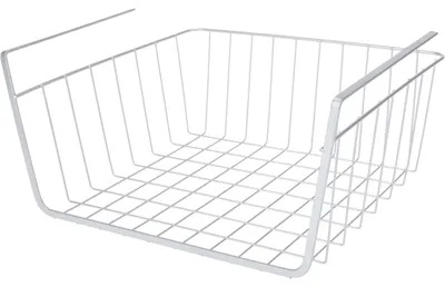 Produktbild von Obstkorb zum Aufhängen, Metall, hellgrau, 30 x 25,5 x 14 cm