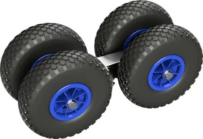 Obrázek produktu pro 4-násobný Lodní válec spuštění vozíku lodní přívěs pneumatikyPolyuretanSUPROD RKSLUR-4-LU, Ø 260 mm, černá/modrá