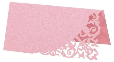 Tischkarten, 50 Stück 9,9 x 9,9 cm, rosa, Hohlmuster