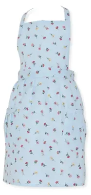 Imagen del producto de Delantal infantil GreenGate Lianca, azul claro: delantal floral para pequeños ayudantes de cocina