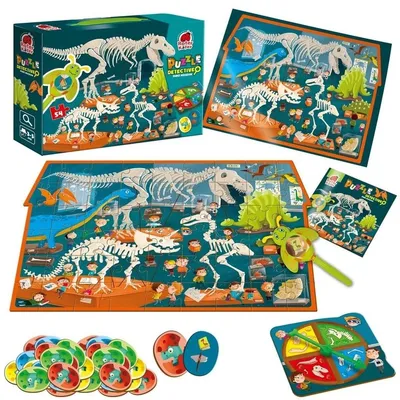 Zdjęcie produktu dla Gra Edukacyjna Puzzle Detektyw Muzeum Dinozaurów Lupa Roter Kafer