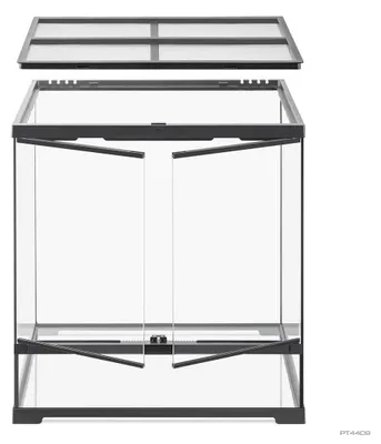 Productafbeelding van Exo Terra Pro Terrarium Zwart | Advanced Natural Terrarium 60×45×60 cm met 3-traps ventilatie