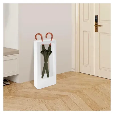 Produktbild von Regenschirmständer, Rechteckiger Schirmhalter, 24 x 14 x 52 cm, Weiß