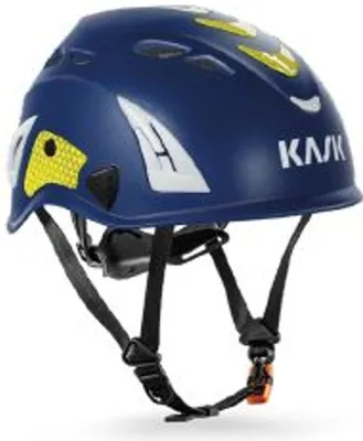 Immagine prodotto di Casco di sicurezza KASK Superplasma HI VIZ - casco di sicurezza, ruota rotante, strisce riflettenti, EN 397 colore: blu-giallo