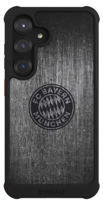 Produktbild von NIVOCASE Hülle für Samsung Galaxy S25  Stoßfeste Handyhülle NIVOmax Case Schwarz FC Bayern München FCB Metallic Look