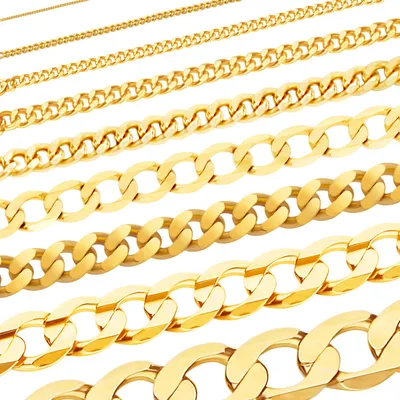 Produktbild von Goldkette Panzerkette Länge 60cm - Breite 7,0mm - 585-14 Karat Gold