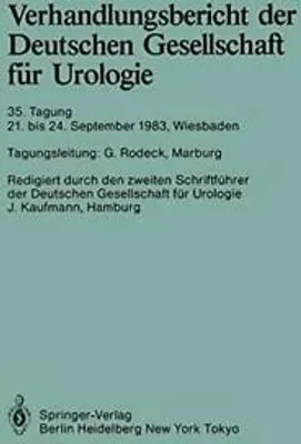 Image de Verhandlungsbericht der Deutschen Gesellschaft für Urologie