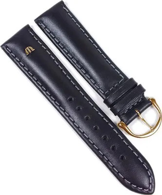 Produktbild von Maurice Lacroix Galant Marken Uhrenarmband Kalbsleder matt schwarz 20mm 22497G