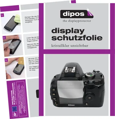 Produktbild von 2x Schutzfolie für Nikon D60 klar Displayschutzfolie Folie Display Schutz dipos