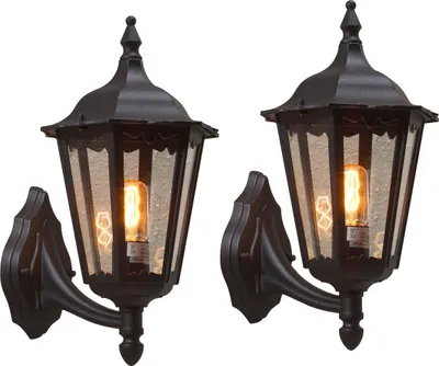 Produktbild von 2er-Set Wandleuchten FIRENZE, sechsstrebig, E27, Aluminium schwarz