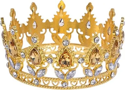 Produktbild von Krone Tortendeko Gold Silber Topper 8cm