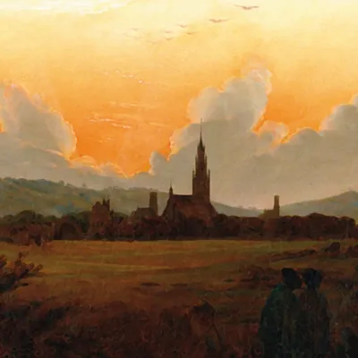 Produktbild von Caspar David Friedrich Kunstdruck Bild - Neubrandenburg, Um 1817, Detail (70 x 70 cm)