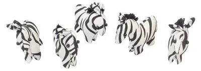 Produktbild von Handgefertigte Sandtiere aus Stoff – ca. 7 cm, Modell:Zebra