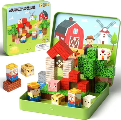 Immagine prodotto di Set di costruzioni magnetiche per bambini - 49 pezzi