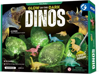 Zdjęcie produktu dla Zestaw do wykopaliska dinozaurów 12 jaj, świecąca zabawka, na imprezę