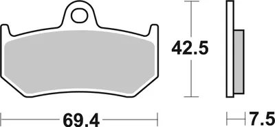Produktbild von Bremsbelag SBS 763RQ (Satz pro Scheibe) Road Racing Carbon Tech
